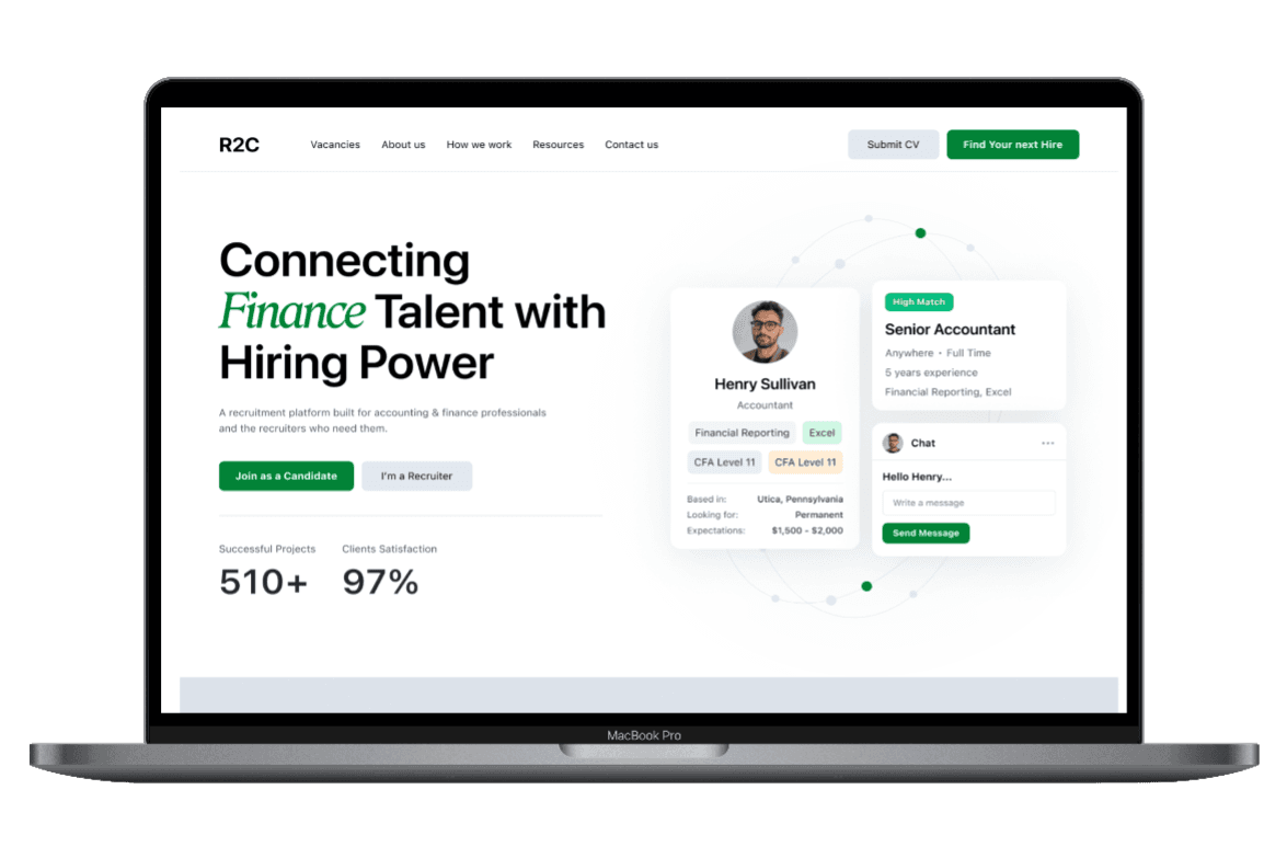 Noire-built landing page on laptop