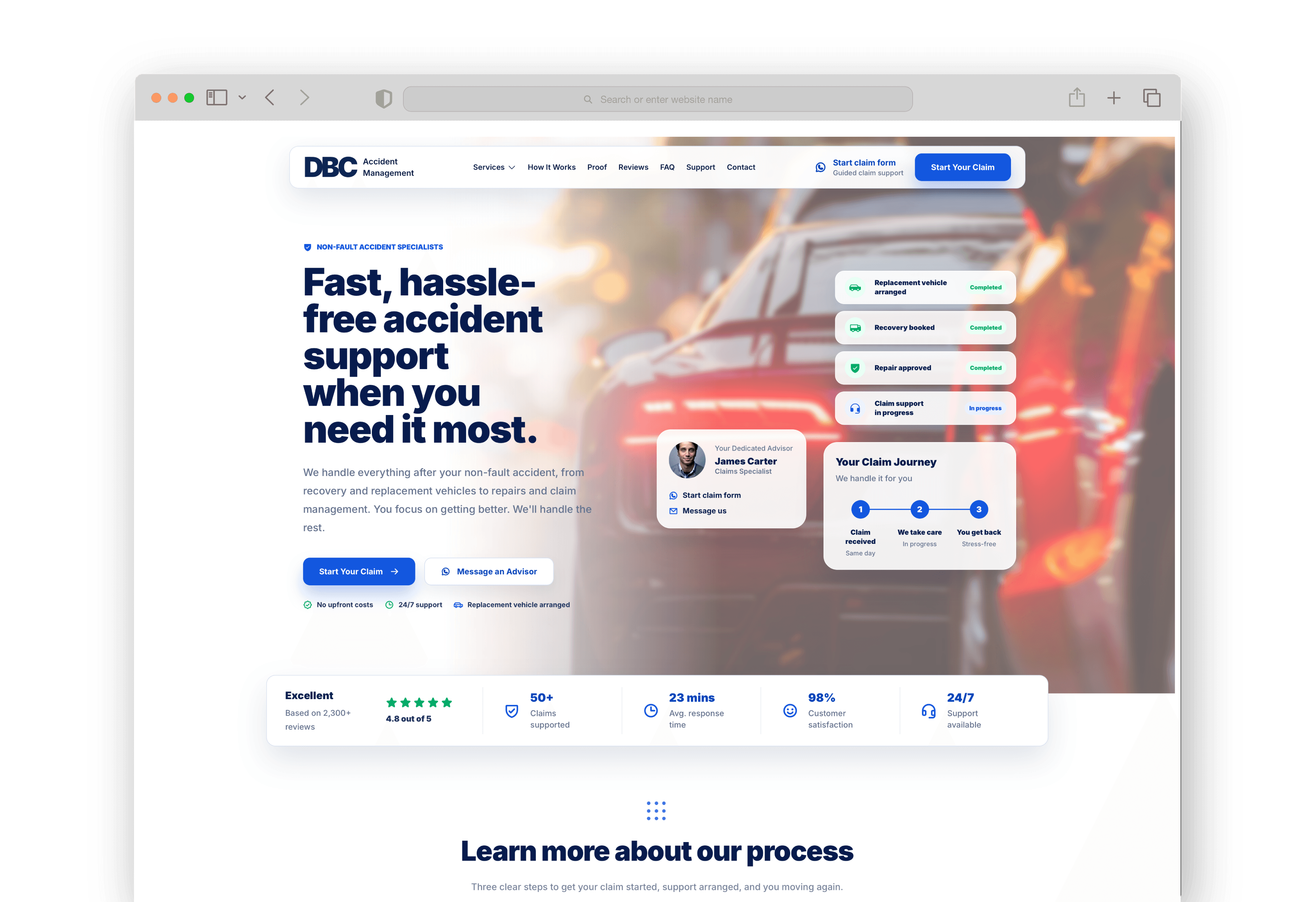 DBC accident management landing page